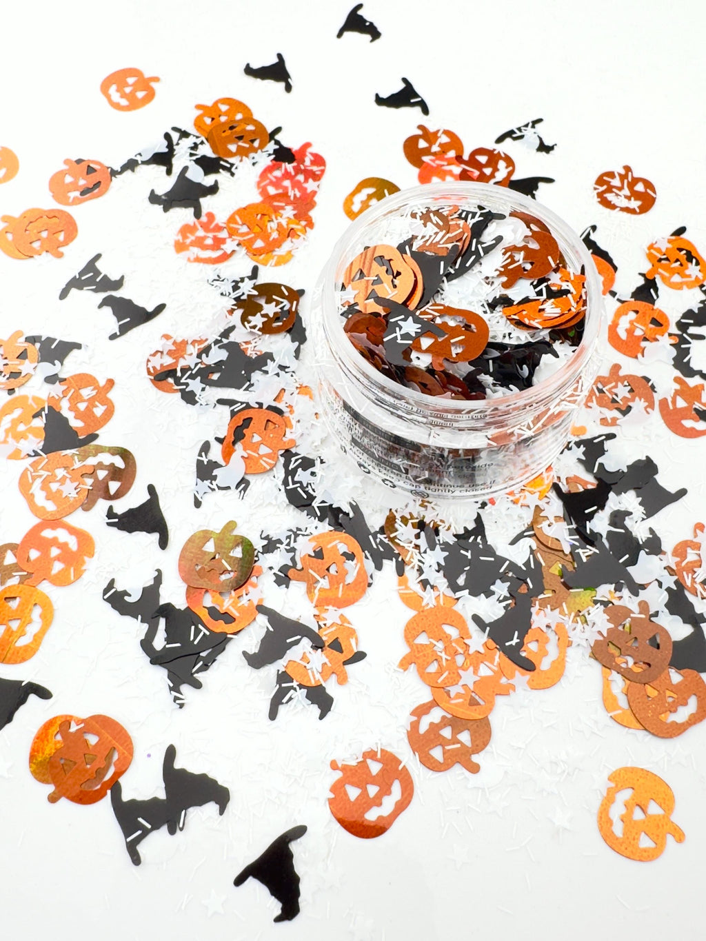 Halloween Glitter Mix: Pumpkins, Witches, Stars Confetti - Resin, Slime, Nail Art