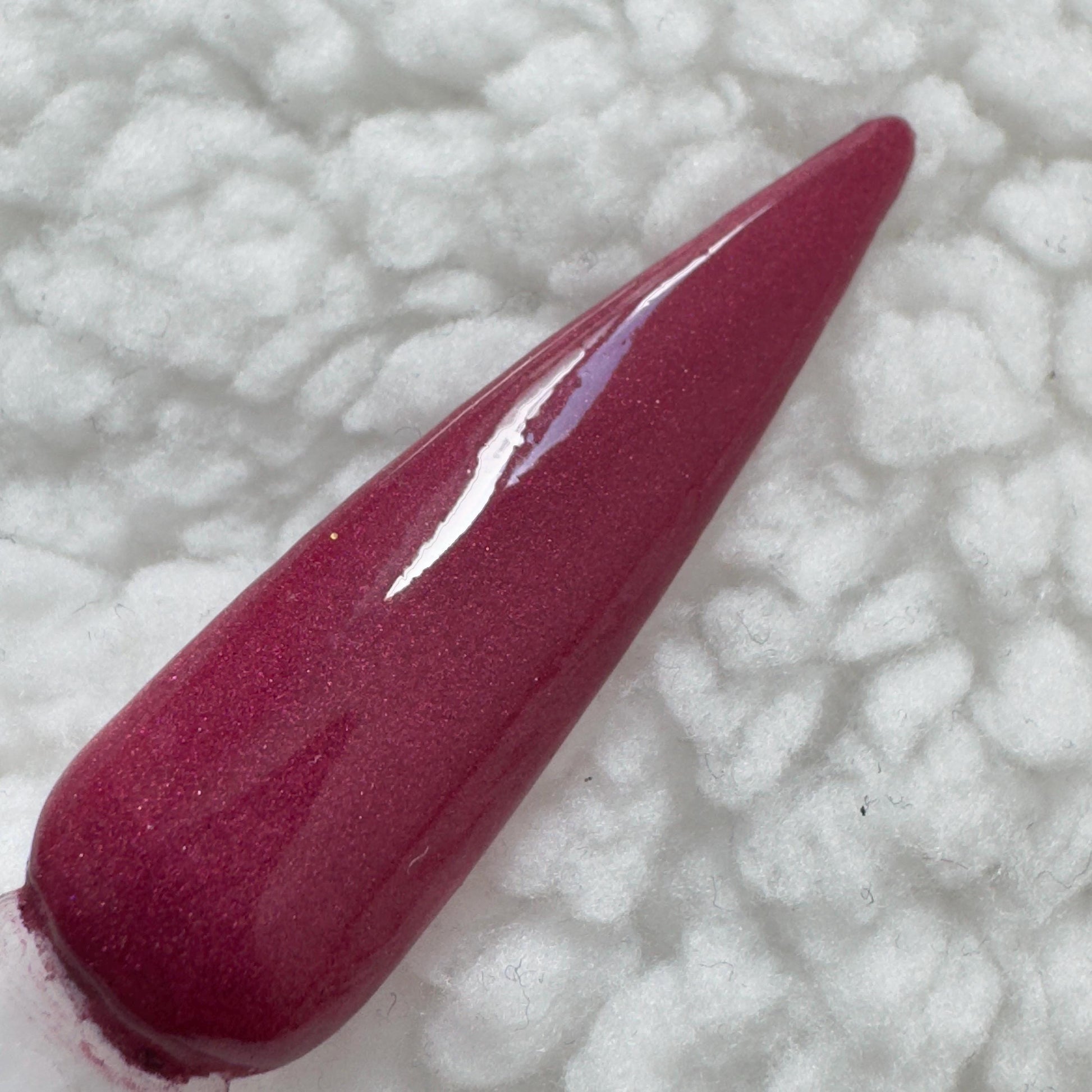 Cranberry Kiss Shimmer Dip Powder: Deep Red, Autumn Nails, Salon Quality Manicure