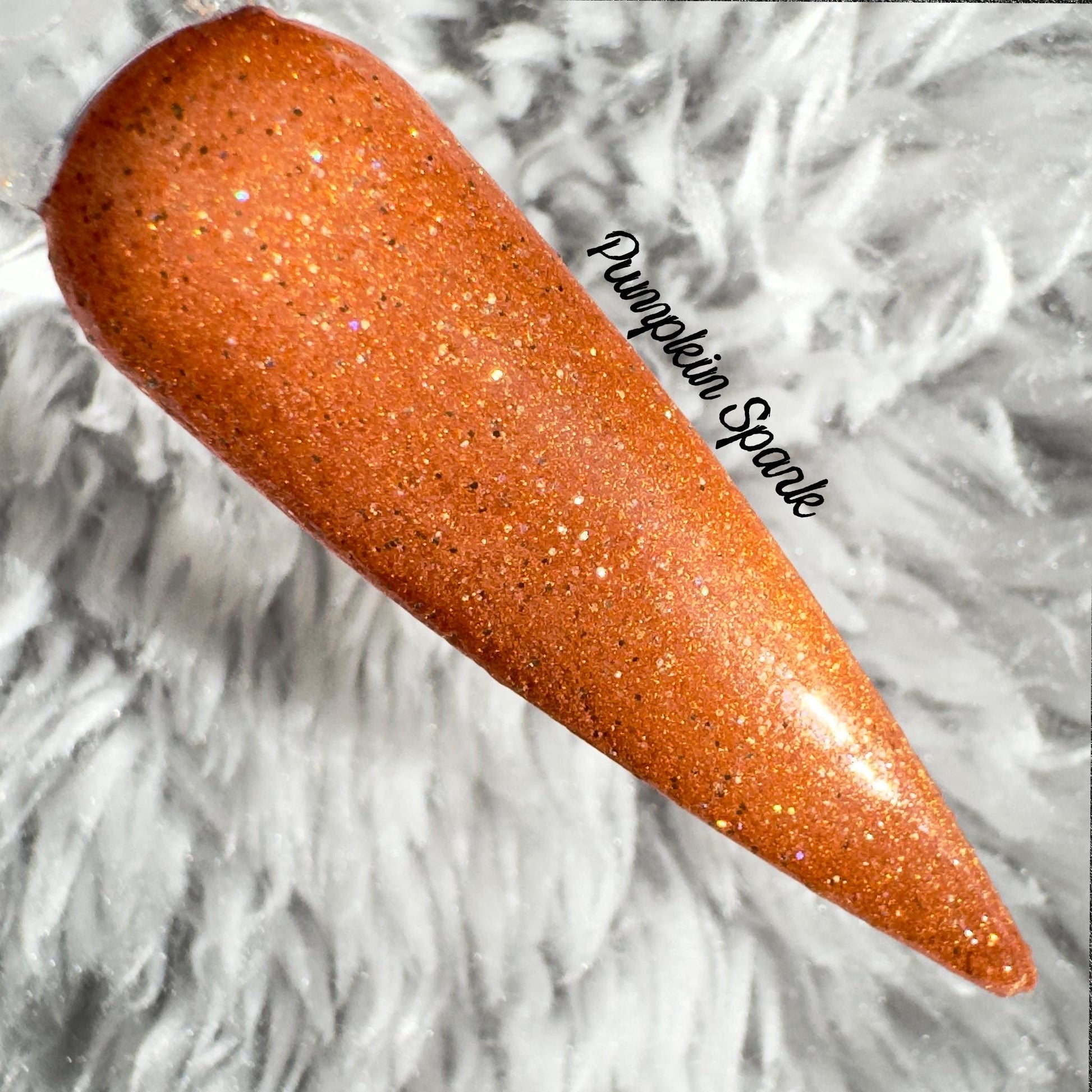 Pumpkin Spark Orange Shimmer Dip Powder: Halloween Fall Nails