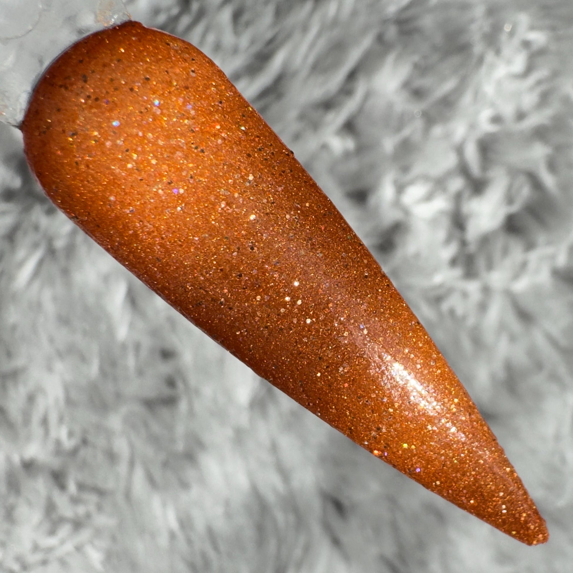 Pumpkin Spark Orange Shimmer Dip Powder: Halloween Fall Nails