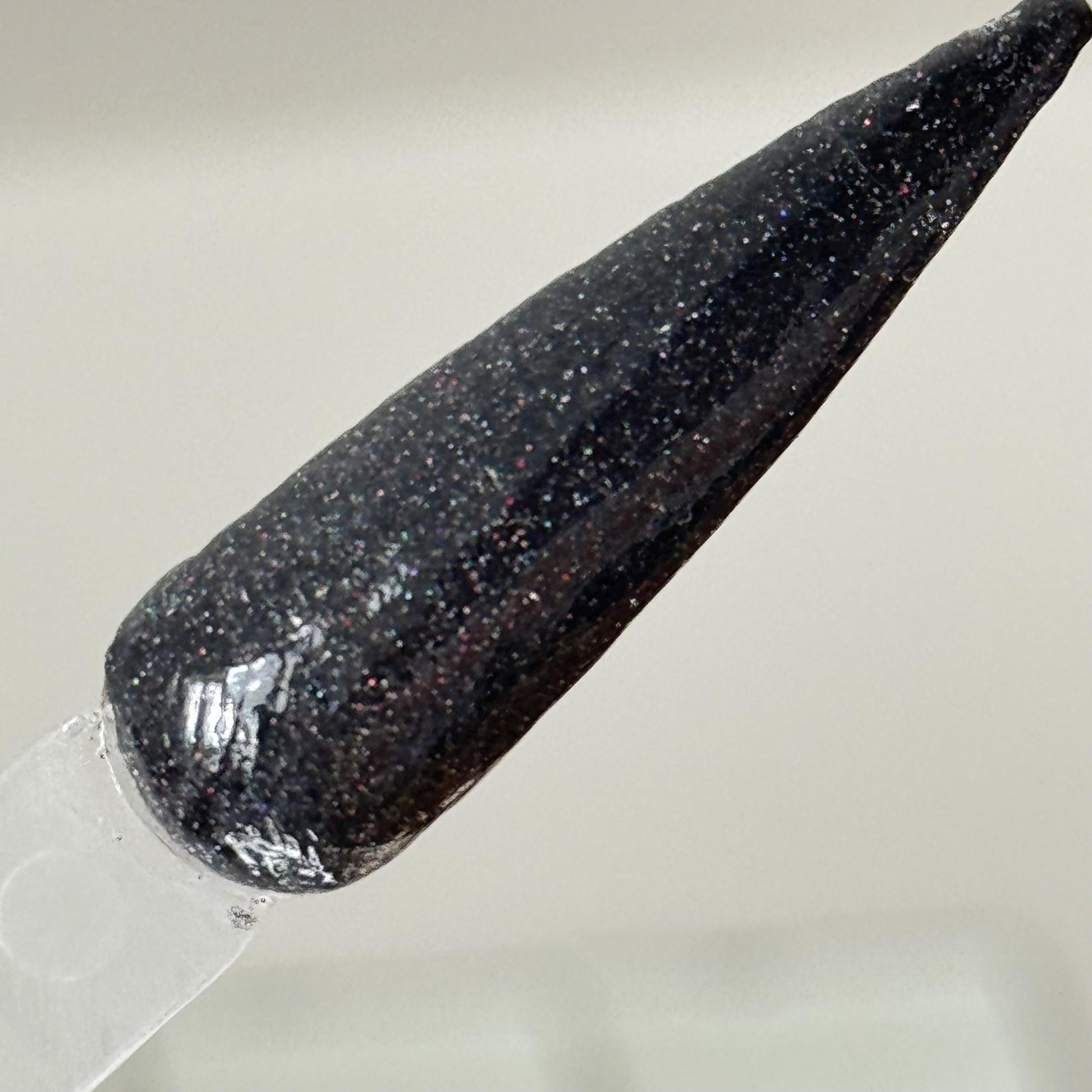 Witch’s Cloak - Black Shimmer Dip Powder: Halloween Nail Art