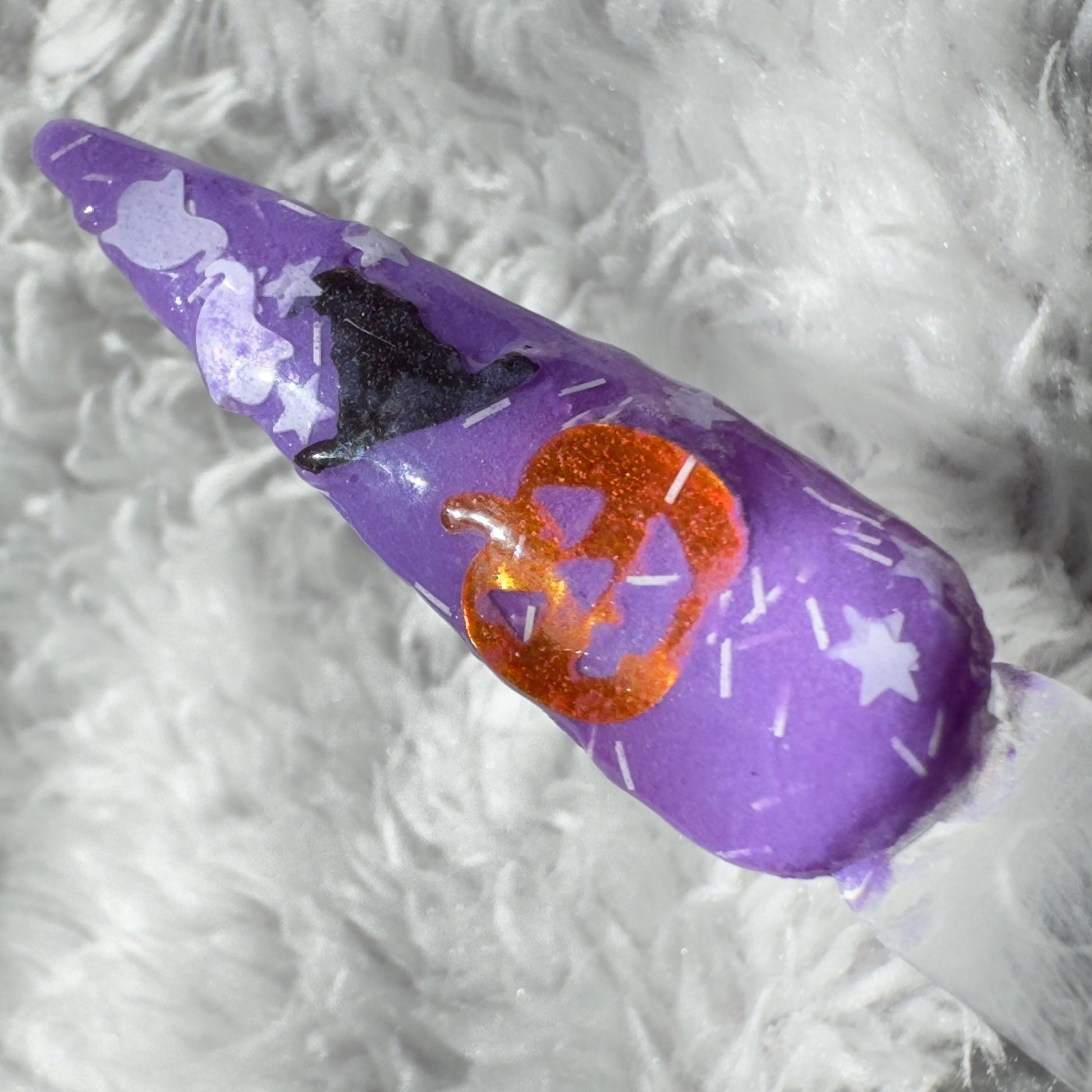 Haunted Night Thermal Dip Powder: Color Changing Purple to White, Glow in the Dark
