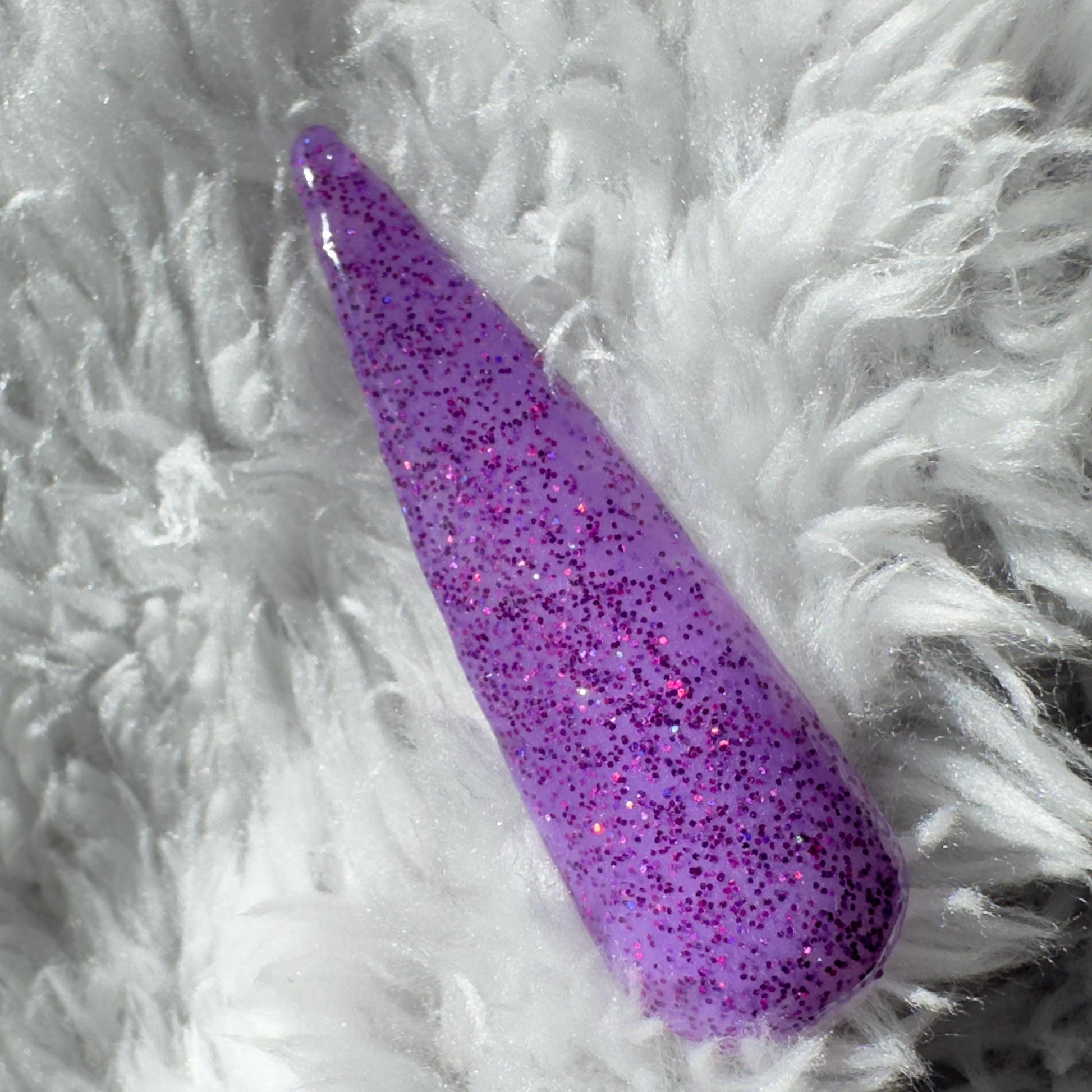 Thermal Purple Dip Powder: Sparkly Halloween Witchy Nails