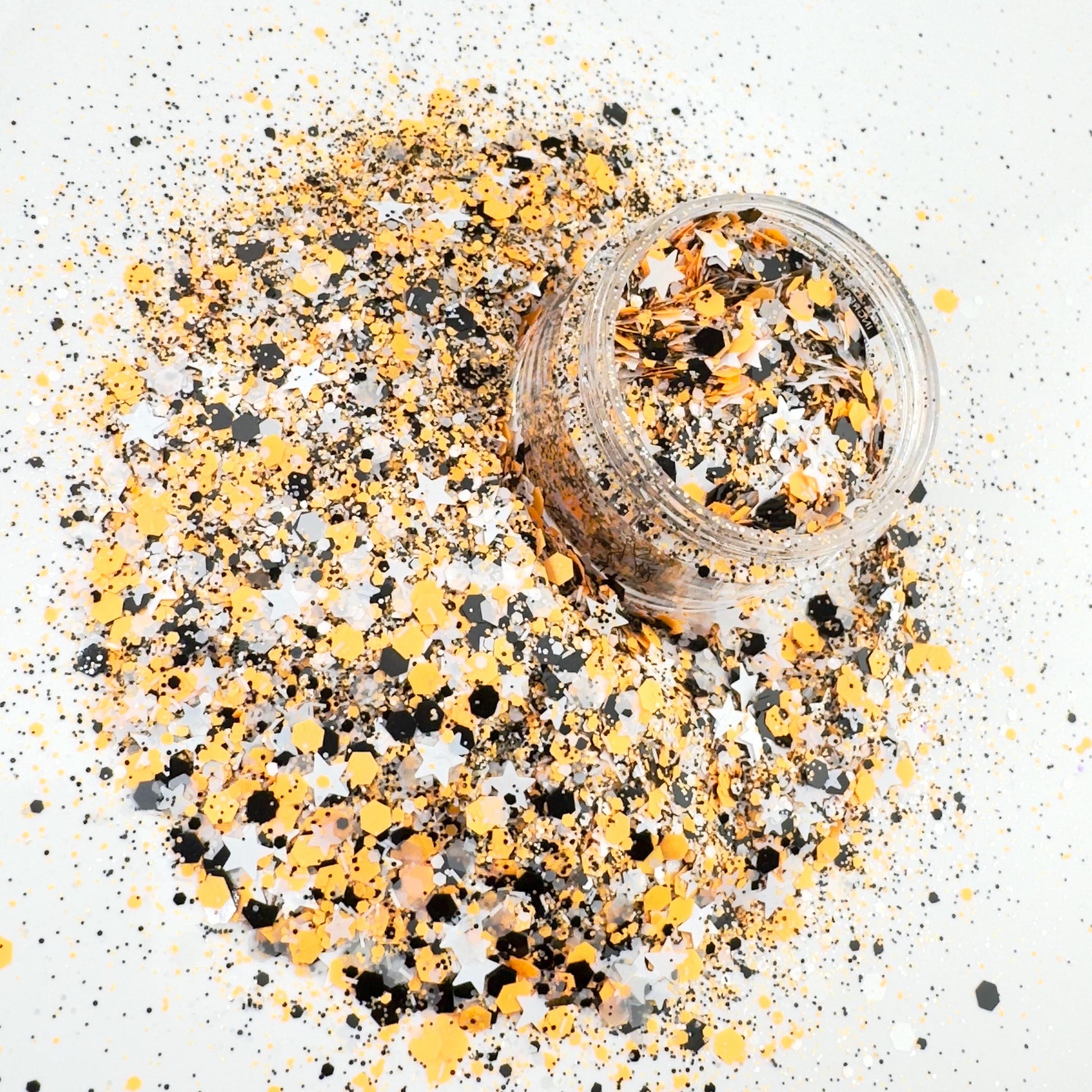 Pumpkin Moonlight Orange & Black Chunky Halloween Glitter for Tumblers, Resin Crafts, Slime Supplies