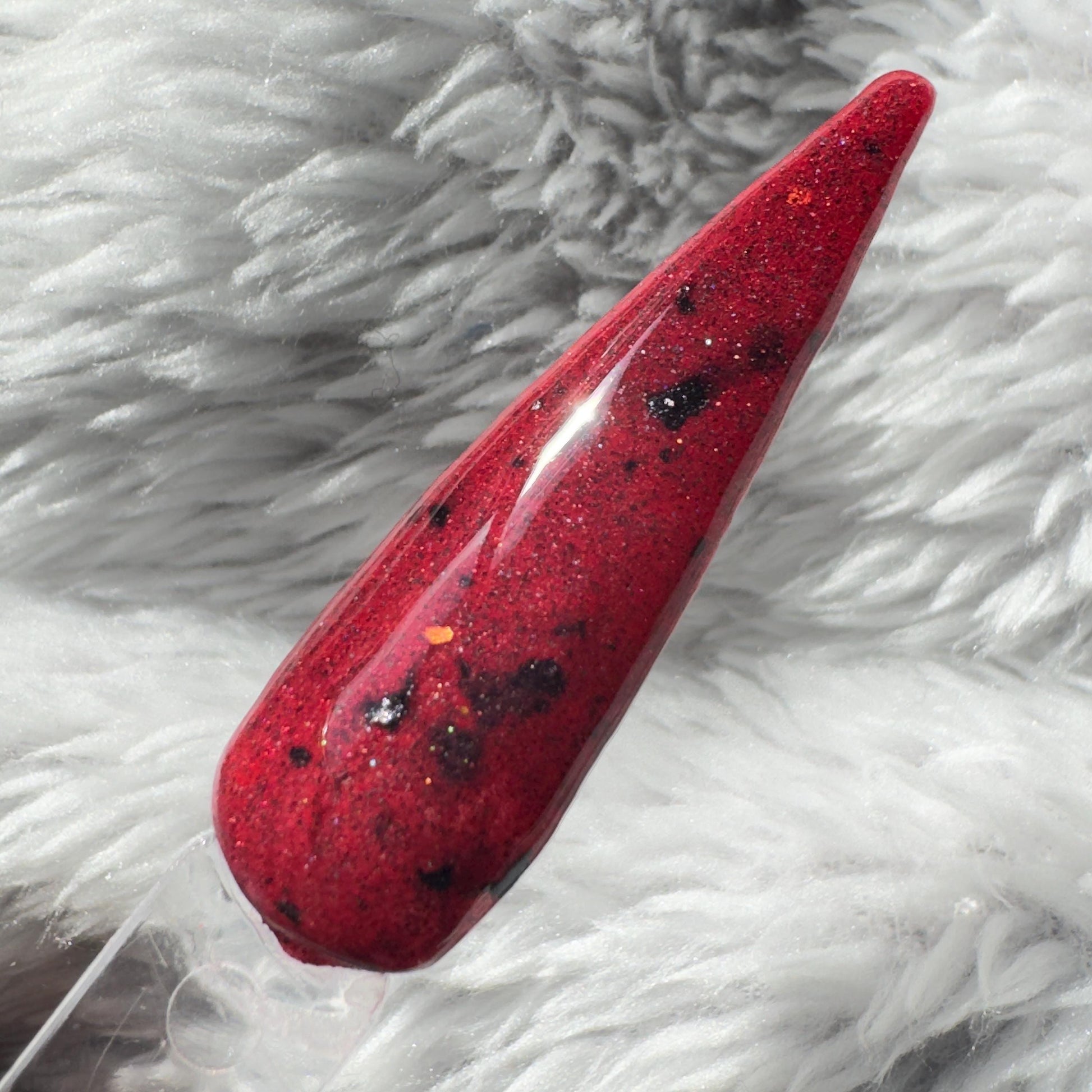 Mystic Blood Moon Thermal Dip Powder | Deep Crimson Colour Changing Nail Powder | Red Black Shimmer Acrylic Overlay | Halloween Nails