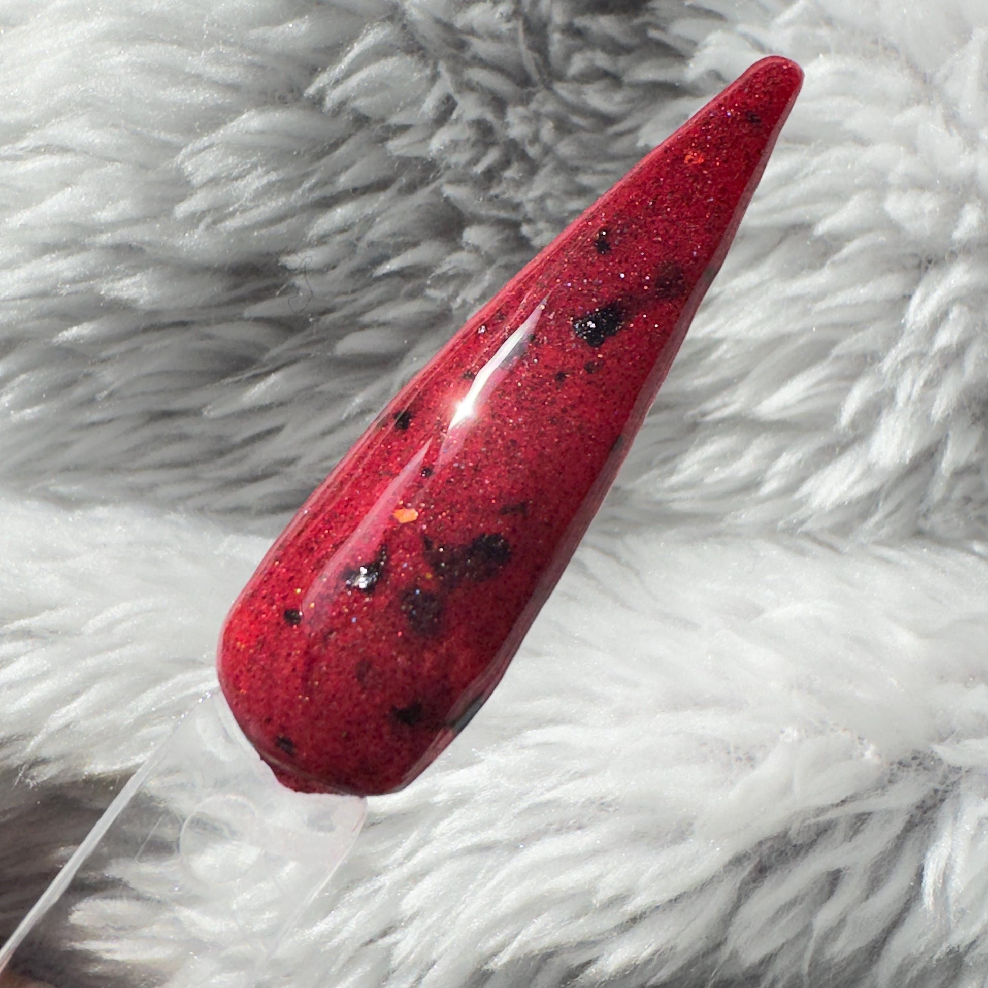 Mystic Blood Moon Thermal Dip Powder | Deep Crimson Colour Changing Nail Powder | Red Black Shimmer Acrylic Overlay | Halloween Nails