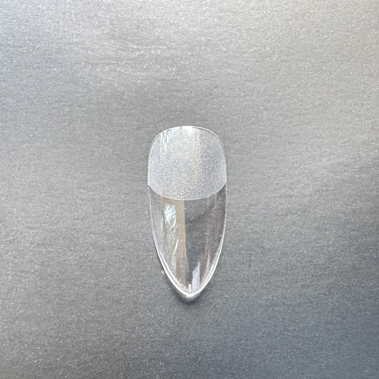 Clear pre-shaped almond soft gel nail tips extensions by LeVeraux