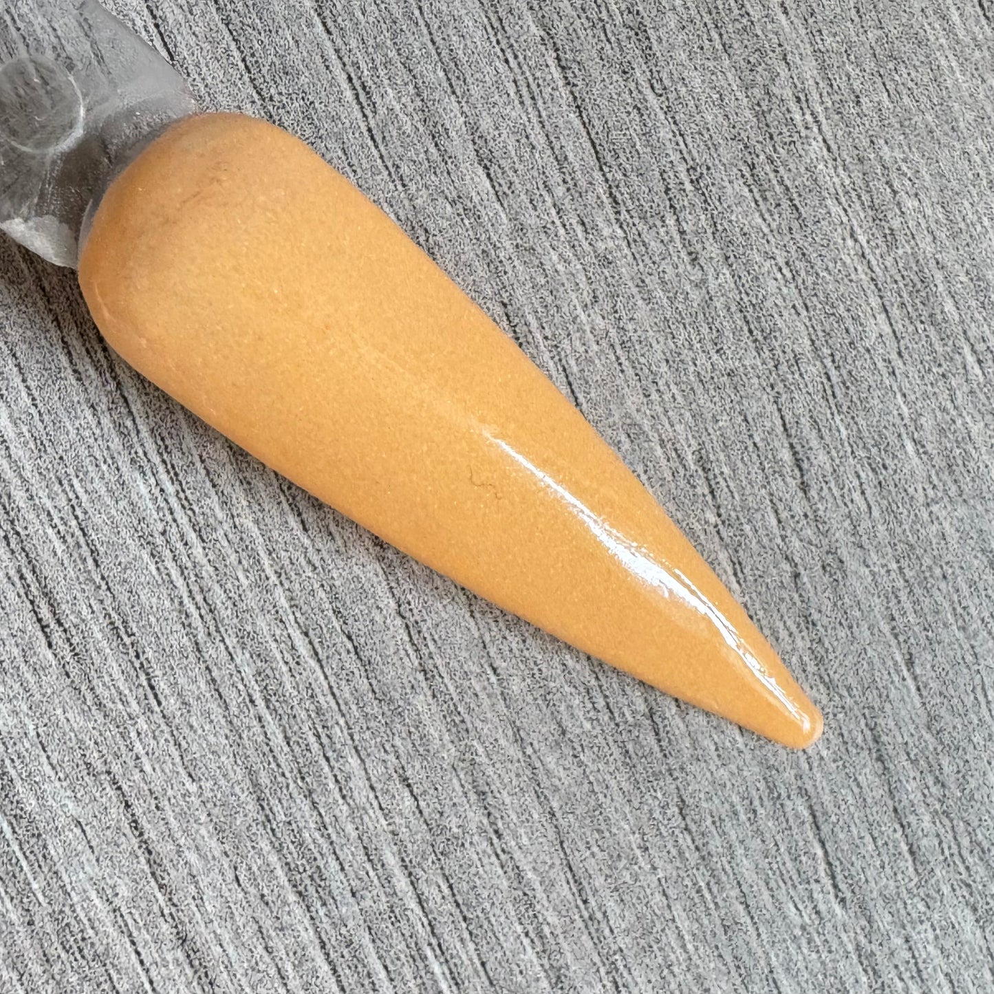 pastel peach dip powder nail swatch soft orange spring nail colour