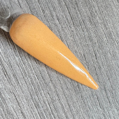 pastel peach dip powder nail swatch soft orange spring nail colour