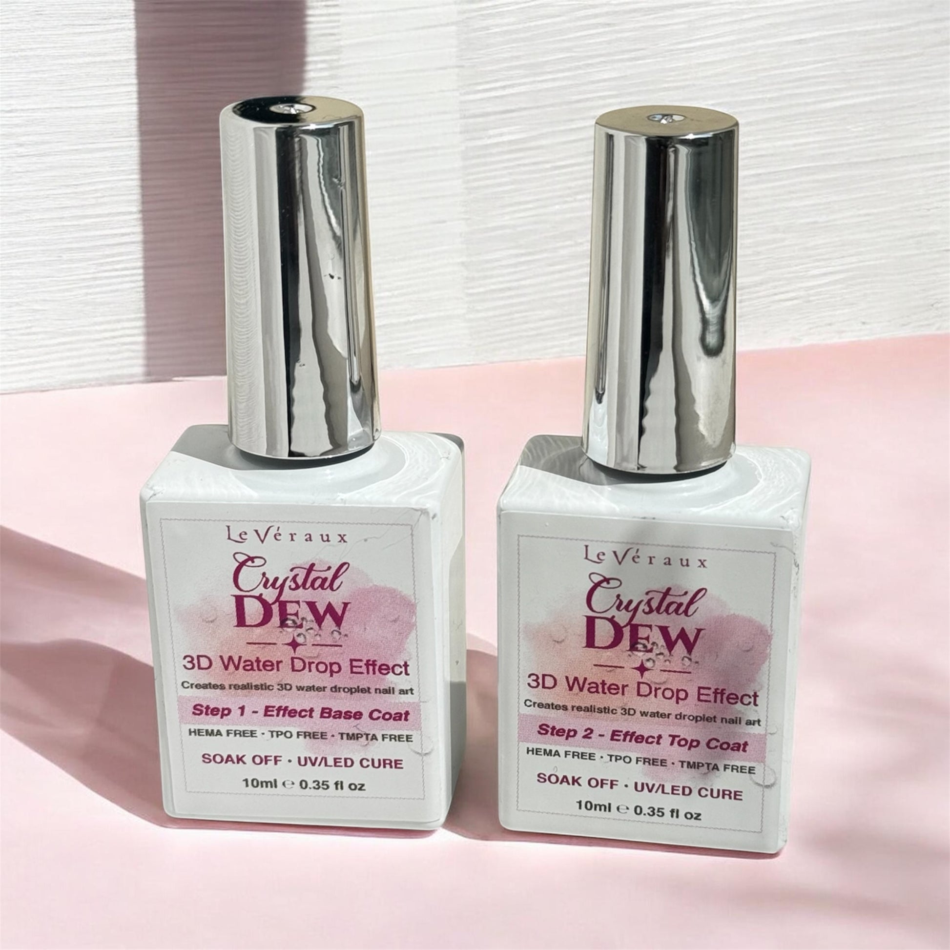 a set of two 3d water drop top coat. base coat and top coat